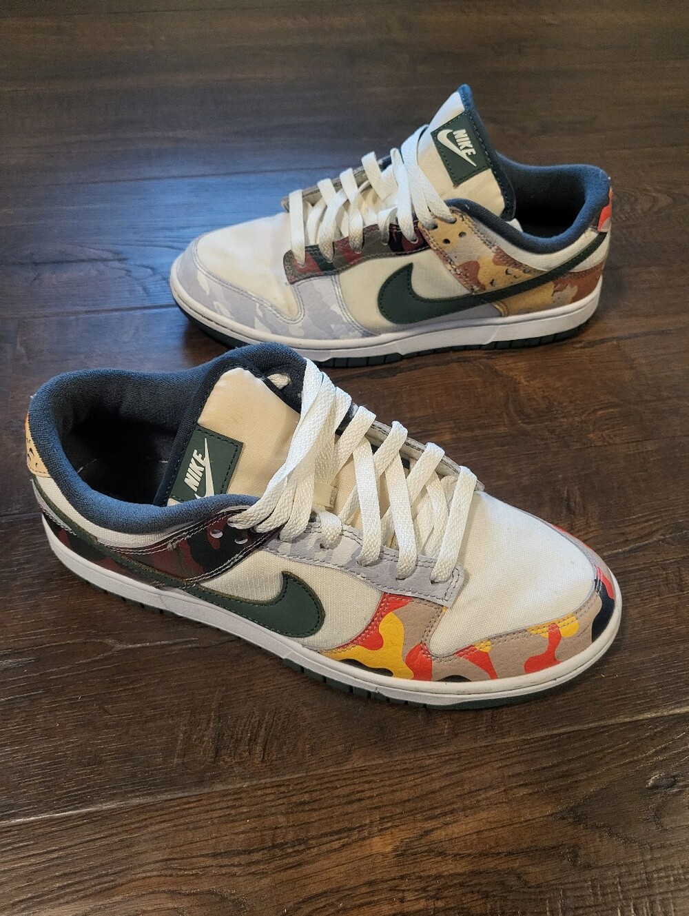 Nike Dunk Low SE Multi-Camo / Crazy Camo Sneakers Mens 8.5 DH0957-100